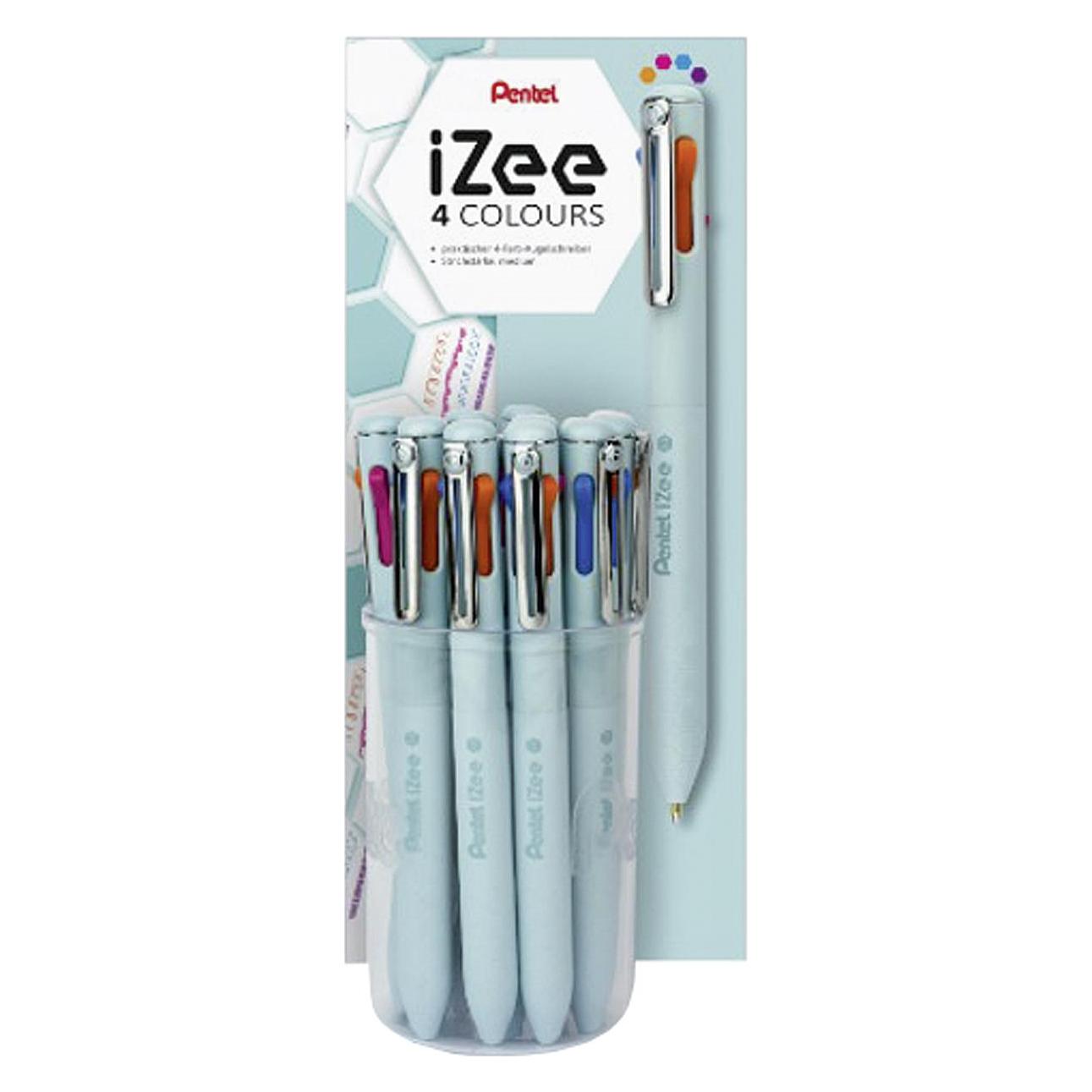 Pentel Mehrfarb-Kugelschreiber iZee, hellblau (1x) (BXC470-LC)