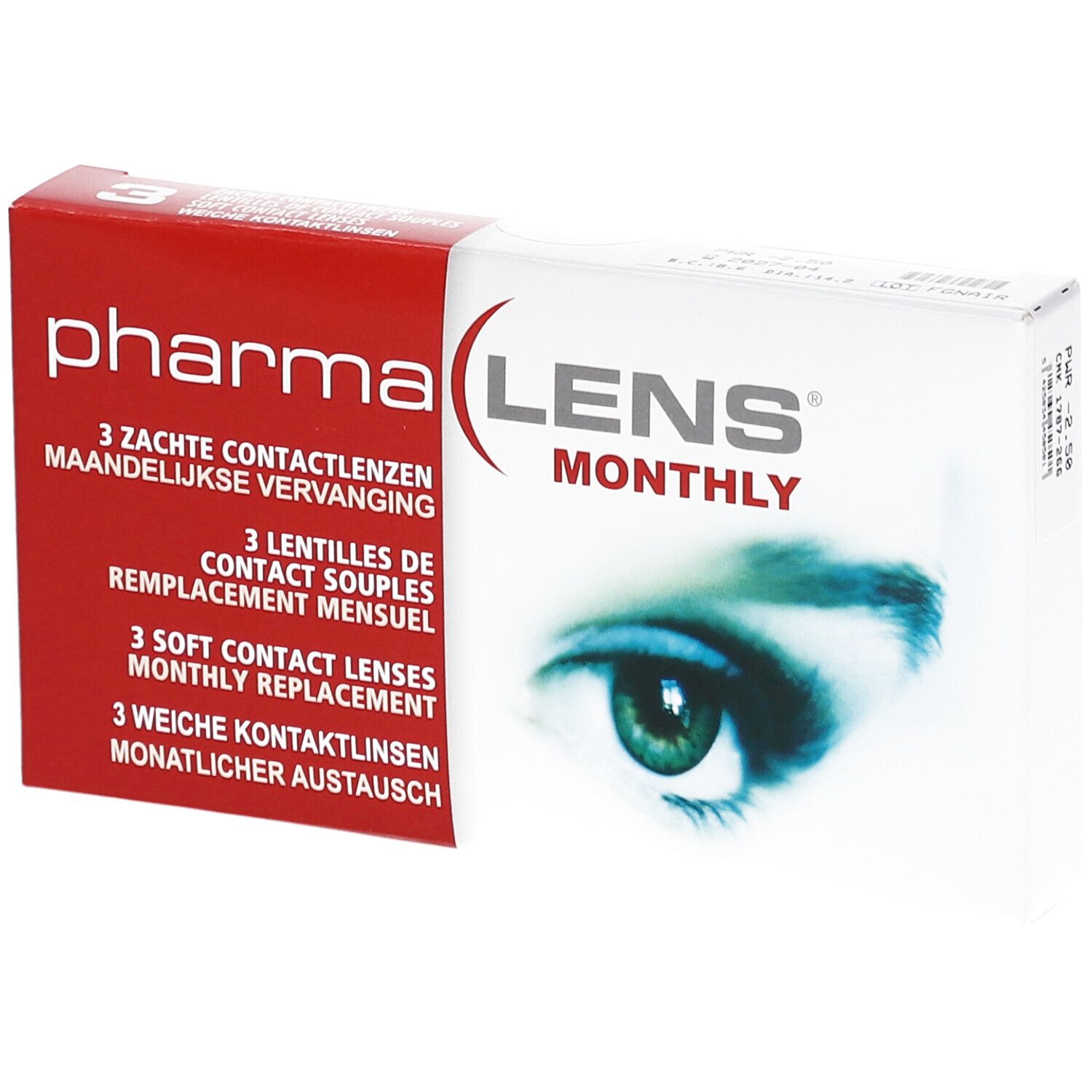 PharmaLens Maandlenzen (Dioptrie -2.50) 3 St Kontaktlinsen