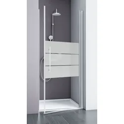 Schulte  Dusche  ExpressPlus  Alexa  Style  2.0  Drehtür  in  Nische  800  mm  -  mit  Glas  Dekor  "Depoli  Light"