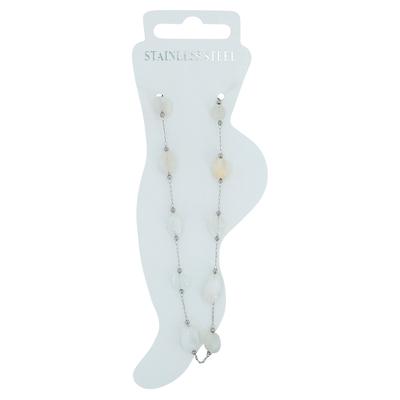 Kettenanhänger ADELIA´S "Anhänger aus Edelstahl mit Perle", transparent (silber), Schmuckanhänger, Damen, Edelstahl, Kettenanhänger, Zum Verschenken an Menschen, die Ihnen am Herzen liegen