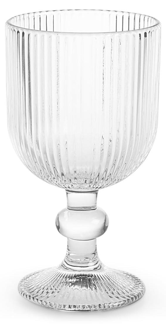 Dripio Set van 6 Vintage Drinkglazen, Helder Glas, 25 cl