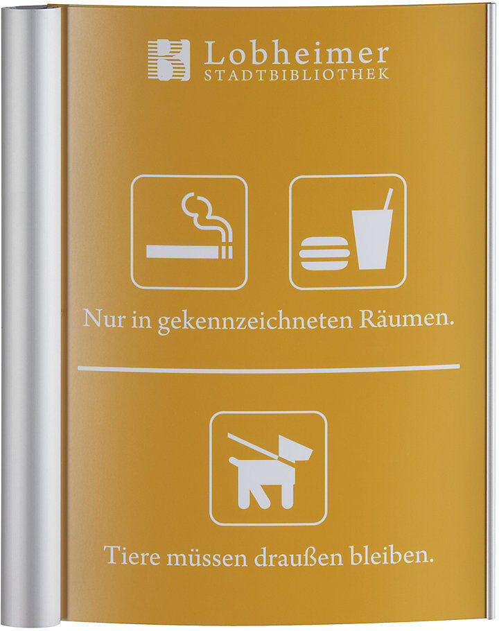 kaiserkraft SYDNEY™ Wegweiser, DIN A4 hoch, HxB 297 x 233 mm, Beschriftungsfläche, HxB 297 x 200 mm