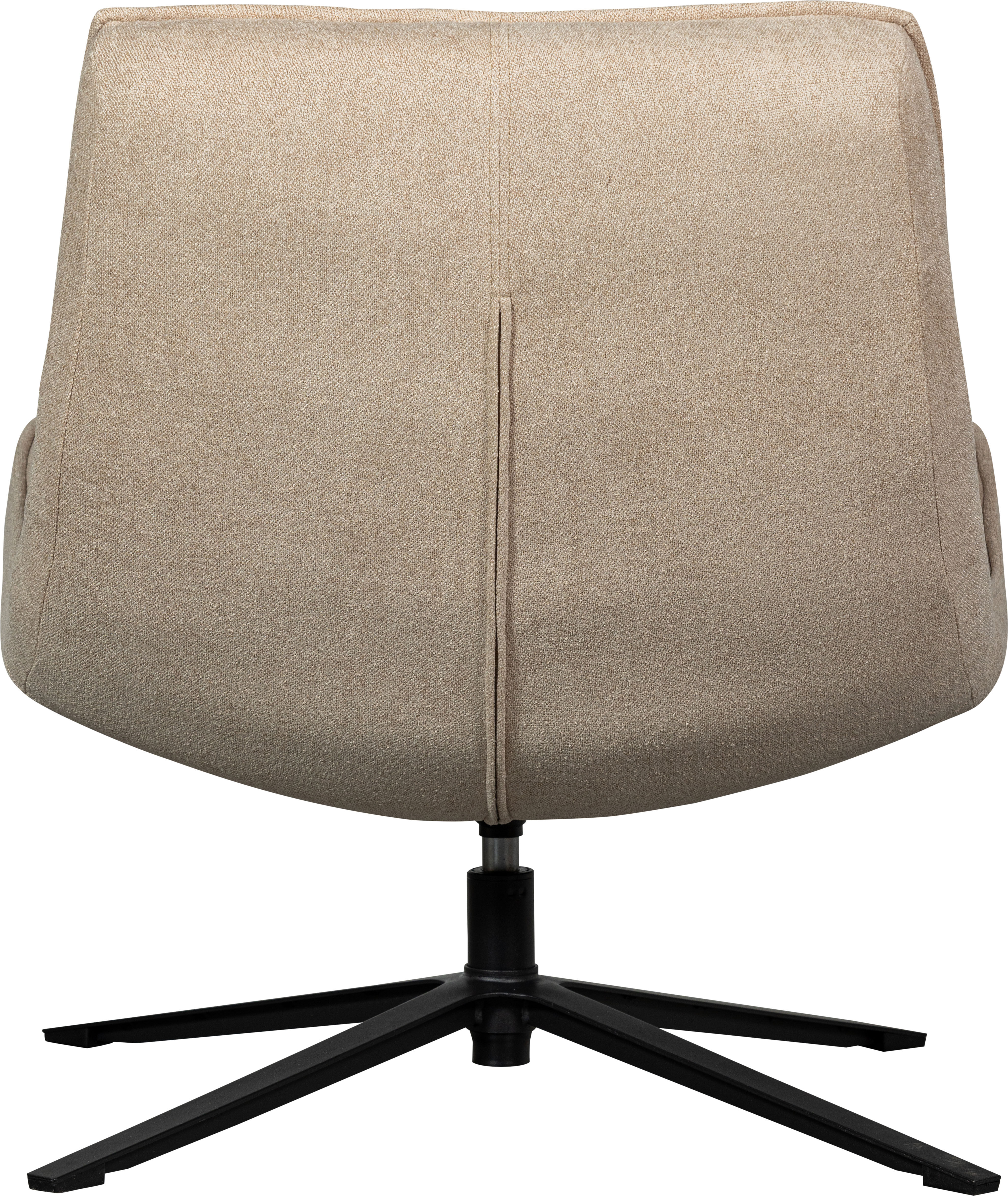 Drehsessel WOOOD "Maudi gewobener-Bezug mit metall Drehgestell H 84 x B 74 x T 86 cm", beige (natur), B:74cm H:84cm T:86cm, Sessel, Drehsessel, Tragkraft 100 kg, subtile Farbnuancen, Hohe Verschleißfestigkeit