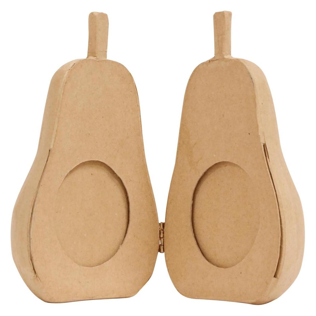 Décopatch Pappmaché, Doppelrahmen Birne, 10x10x17 cm - Kartonbraun (CD031C)