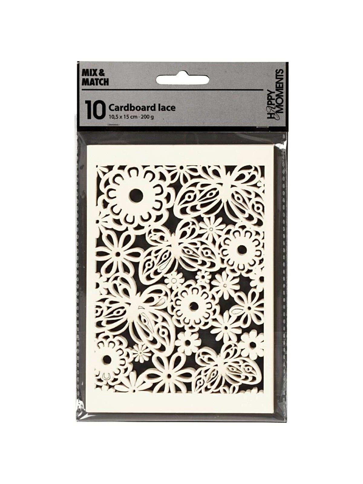 Creativ Company - Patterned cardboard Off-white 10 pcs.