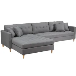 Ebuy24, Sofa + Bettsofa, Chaiselongsofa Marino Deluxe (Ecksofa)