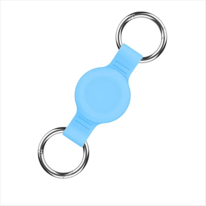 INF Silikon Schutzhülle für Apple AirTag Haustier Tracker Hellblau