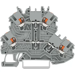 Wago 2200-2201/353-000 Doppelstockklemme,mit Drücker,Durchgangs-/Durchgangsklemme,grau 22002201353000  - 50 Stück