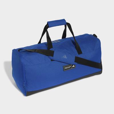 Sporttasche ADIDAS PERFORMANCE "3 STREIFEN WEEKENDER DUFFELBAG, LARGE", blau (royal blau, schwarz), Obermaterial: 100% Polyester, Taschen Sporttasche, Sporttasche für Erwachsene, mit sportlichem Stil