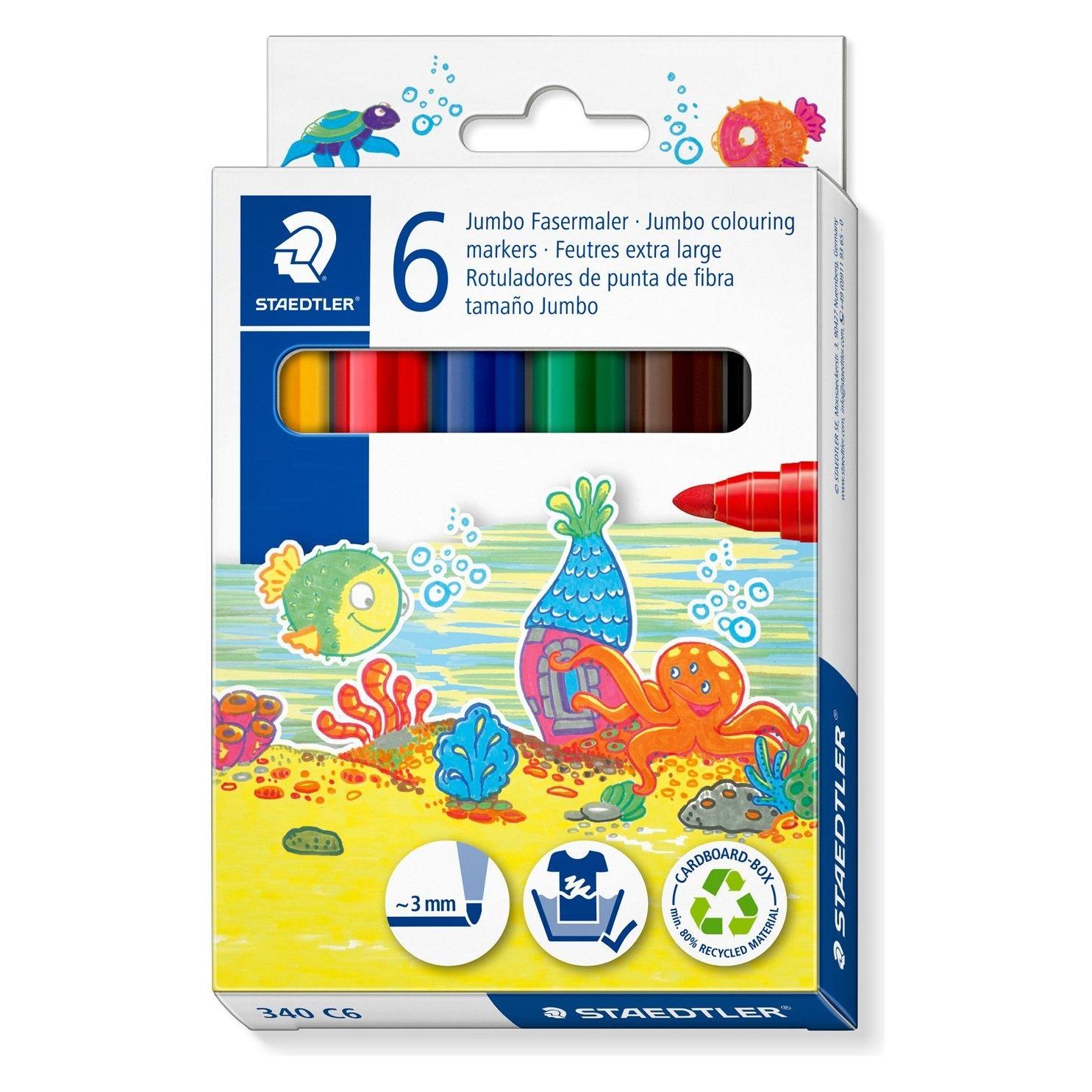 Staedtler Fasermaler Noris Jumbo 6er-Set retail (6x) (340 C6)