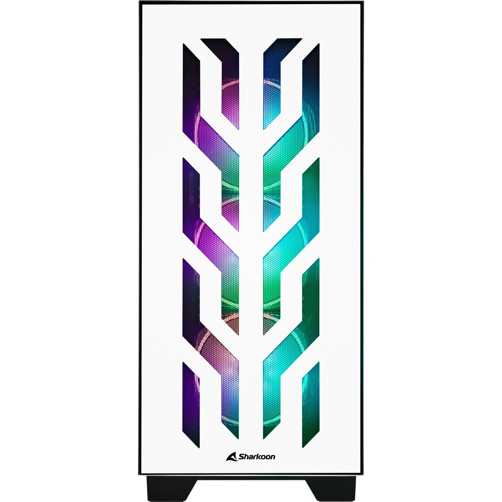 Sharkoon Elite Shark CA300T ATX/E-ATX computerbehuizing met 2x glas, wit