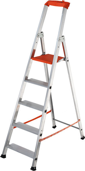 Gierre Stabila AL720DS - 5 marches, 1,71 m - Échelle en aluminium avec tréteau
