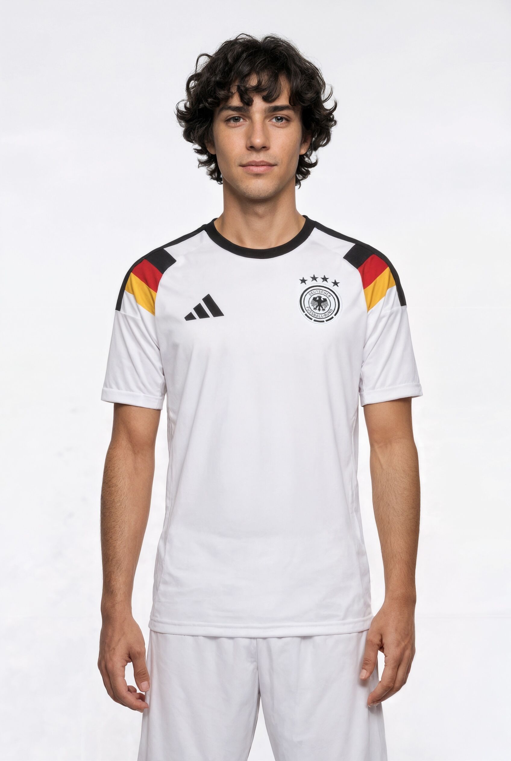 Fußballtrikot ADIDAS PERFORMANCE "DEUTSCHLAND 26 FAN-HEIMTRIKOT", Herren, Gr. 3XL, weiß, Obermaterial: 100% Polyester, Rundhals, Trikots Fußballtrikot, für Erwachsene, Deutschland WM 2026 Fan Trikot, aus Polyester