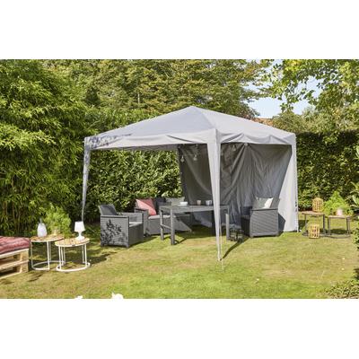 Pavillon SIENA GARDEN "Starter", grau (grau, taupe, taupe), B/H/T: 300cm x 300cm, Pavillons, 300x300 cm