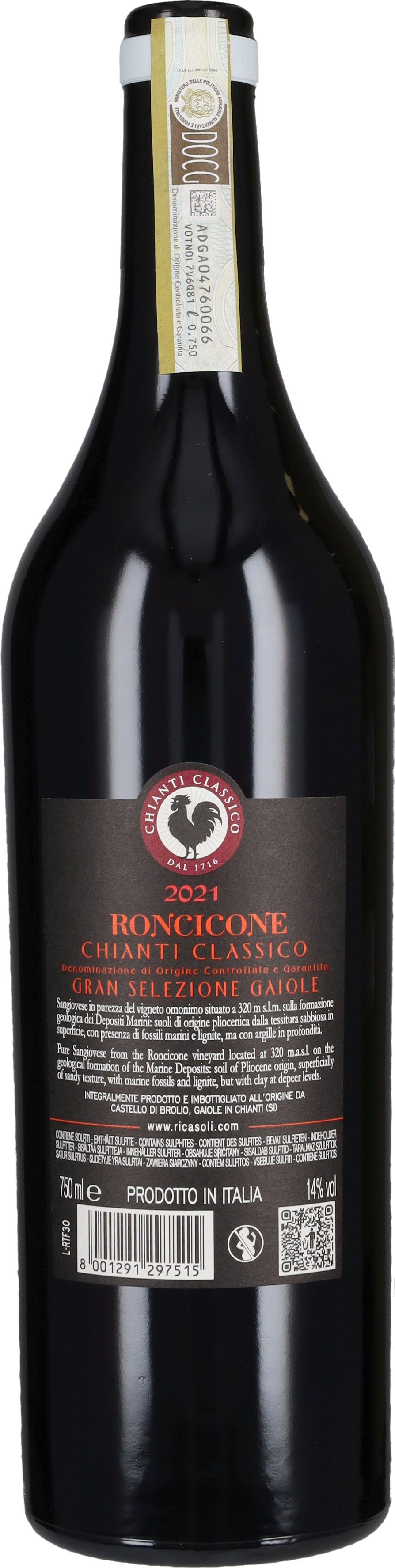 Ricasoli 1141 Chianti Classico Gran Selezione 'Roncicone' Ricasoli 2022