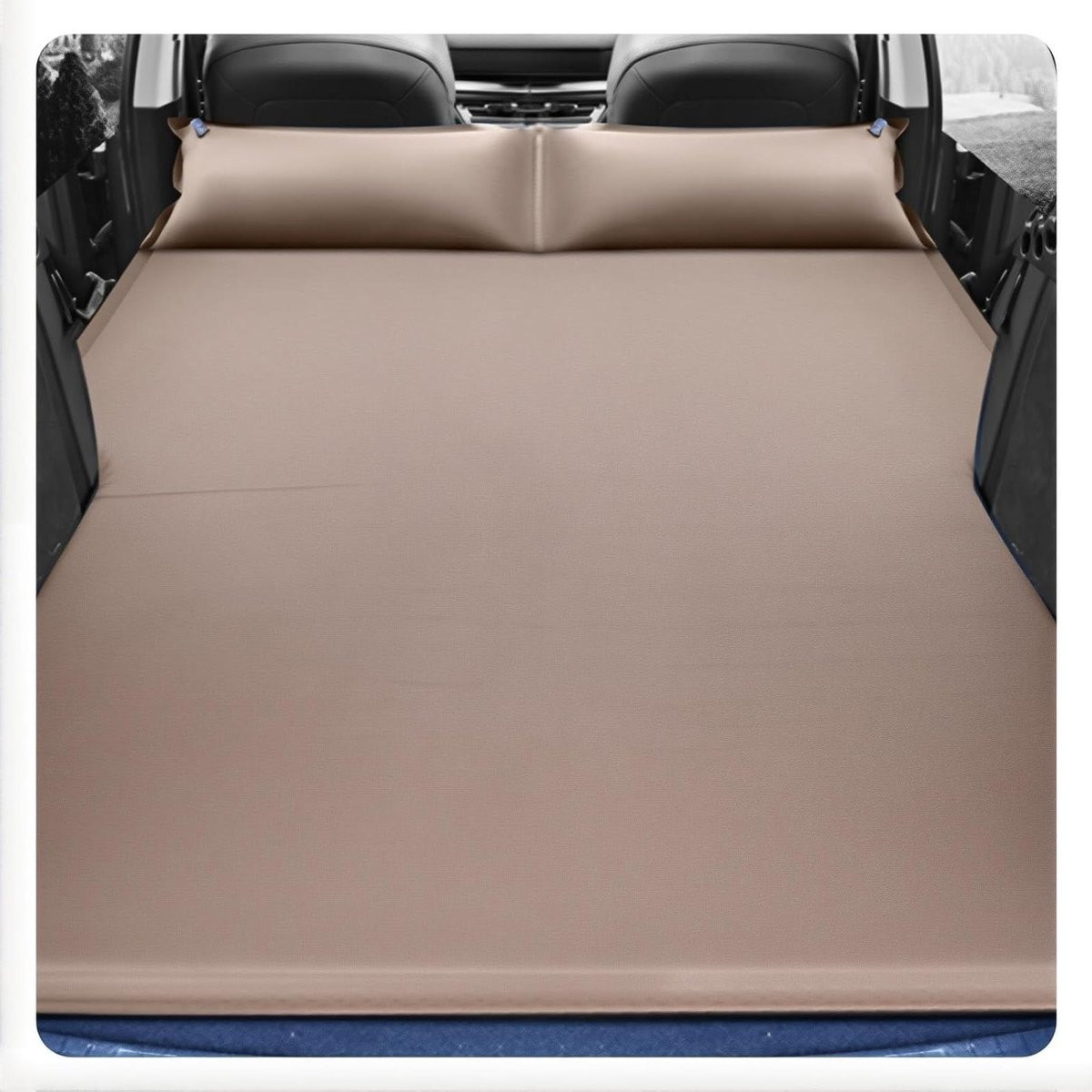Zelfopblaasbaar Auto Matras - Comfortabel Luchtbed voor Reizen - Bruin - 15 cm dikte