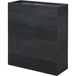 BLUMENTOPF schwarz rechteckig 80/30/92 cm Thimena