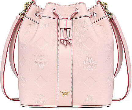MCM Ledertasche - Bucket Bag DESSAU Medium rosa EG