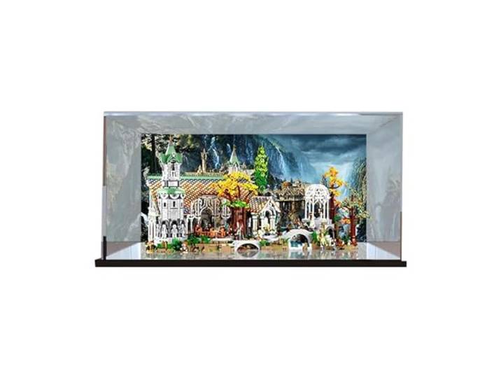 Vitrine Box für Lego 10316 Rivendell Castle Geschenkideen für Lego-Vitrinen-Enthusiasten, nur kompatibel mit Lego 10316 Vitrine