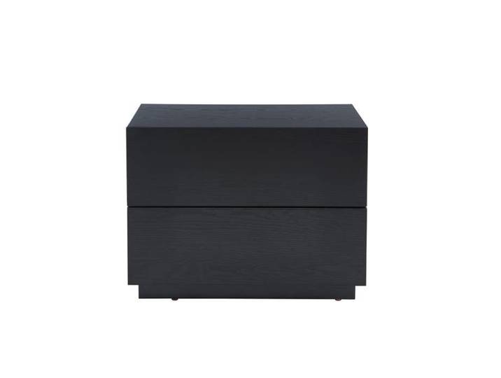 Table de chevet à led MORPHEE noire 2 tiroirs