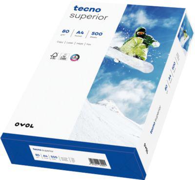 Kopierpapier tecno superior, DIN A4, 80 g/m², hochweiß, 2500 Blatt