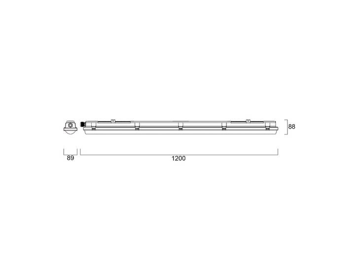 Sylvania LED-Wannenleuchte RESISTO, lichtgrau, 120 cm, 17 W, 840 IP66 RESISTO, alu / grau / zink, Kunststoff, Deckenlampe