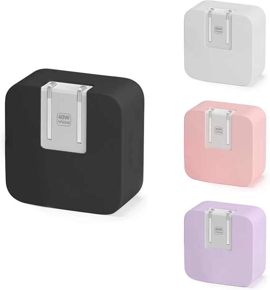 INF Silikon Schutzhülle Kompatibel mit Apple 40W Netzteil Ladegerät Grau