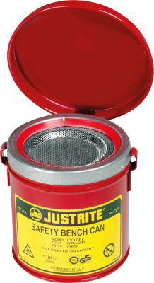 Kleinteilereiniger aus Stahlblech PREMIUM LINE, rot, ø 124 x H 140 mm, 1 l