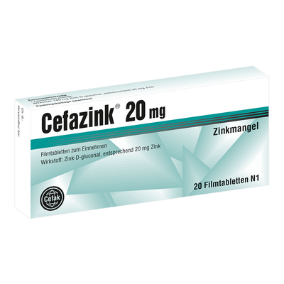 Cefak KG CEFAZINK 20 mg Filmtabletten 20 St 02252757