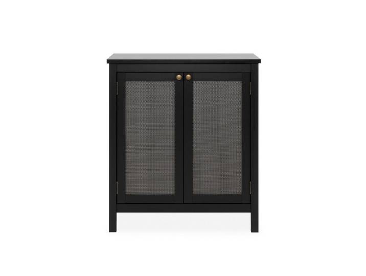 möbelvita Kommode Kommode Bastille 01A schwarz / Geflecht Nobel