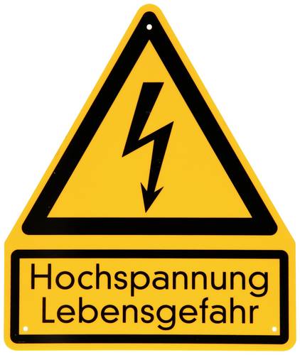 Warnschild Hochspannung, Lebensgefahr (B x H) 200mm x 237mm 1St.