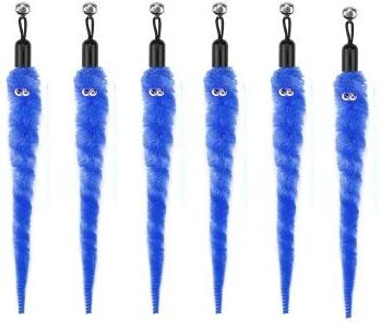 Uplift Treasures Interactive Cat Feather Toy Replacement Refill Set With Bell th 7 blue 80 Pcs