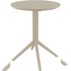 CLP Klapptisch Sky Kunststoff HBT: 74x60x60 cm taupe rund