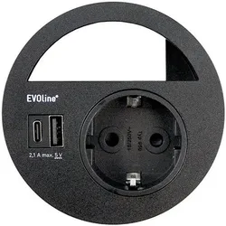 Evoline, Steckdose, Einbausteckdose +AMIArg- Circle80