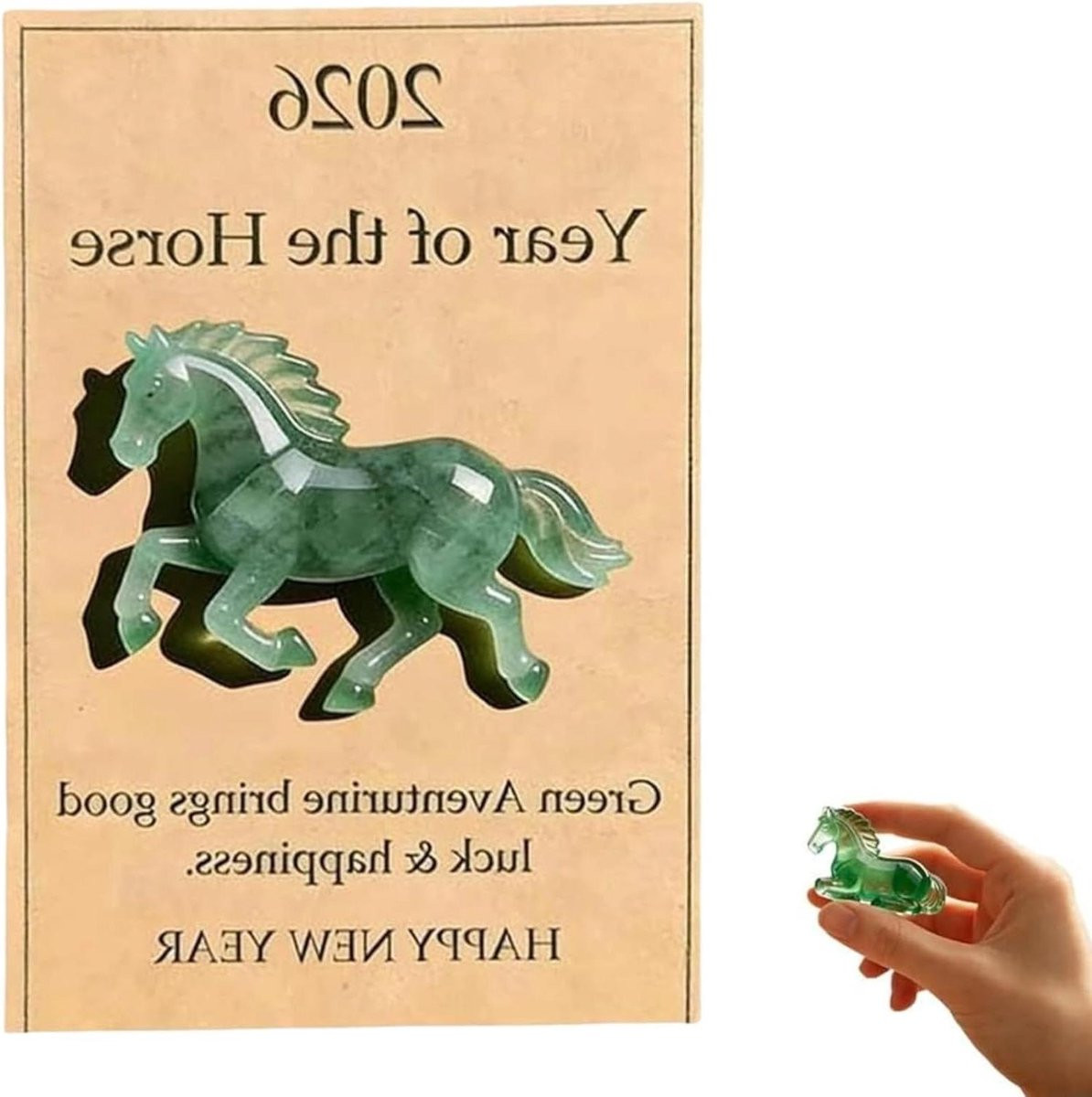 Handgesneden Amethist Kristallen Paard Beeldje voor op tafel