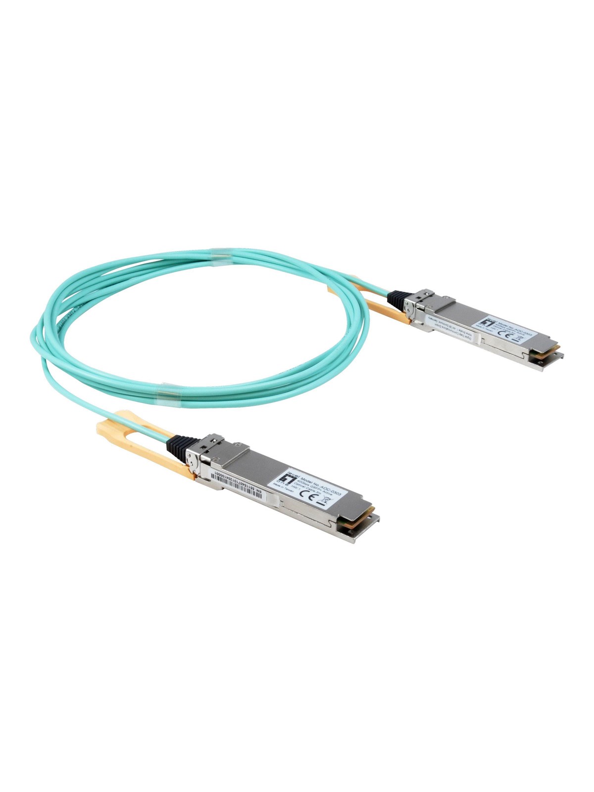 LevelOne 100GBase-AOC direct attach cable - 3 m - Blau - 3m
