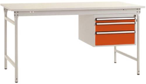 Manuflex BB5261.2001 Komplett-Beistelltisch BASIS stationär mit Melamin-Platte + Gehäuse-Unterbau, BxTxH: 1000 x 800 x 780mm