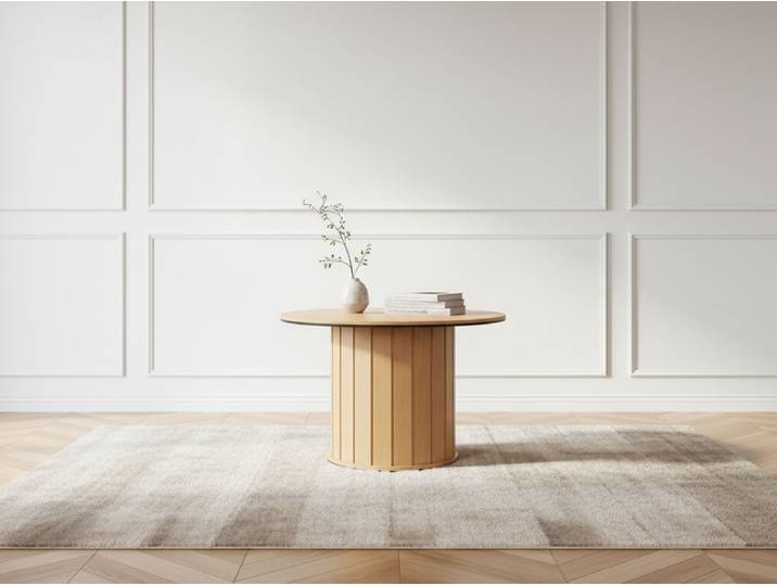 Table basse ronde D.66 cm AMBOISE couleur chêne