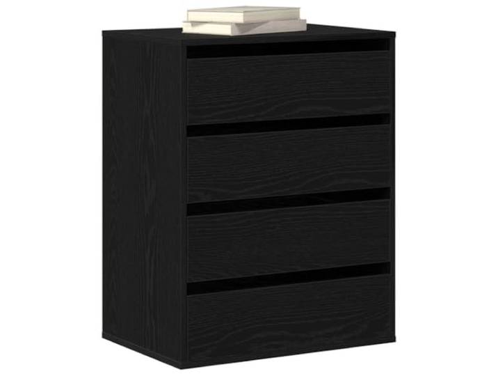 Möbelstück mit Schubladen, schwarz, 60 x 41 x 76 cm, Holz, mehrschichtig Minimalistisches Design, 3 Schiebetüren, robuste Konstruktion, Schlafzimmerschrank