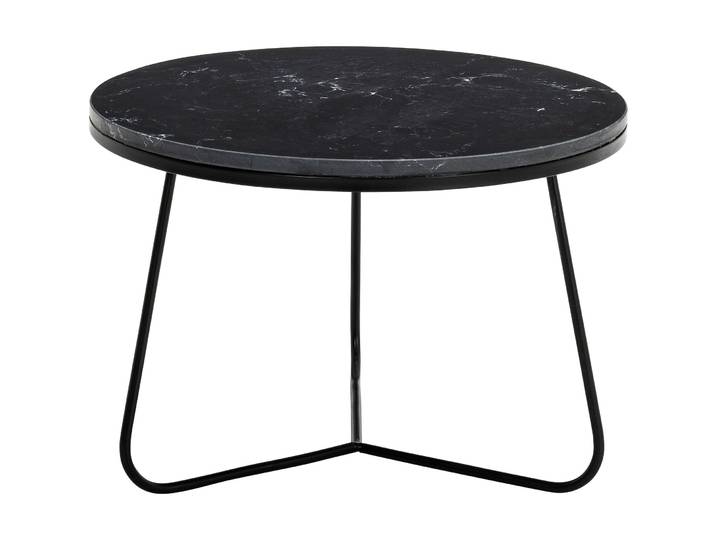 Beistelltisch Tamar schwarz Marmor B 50 H 35 cm