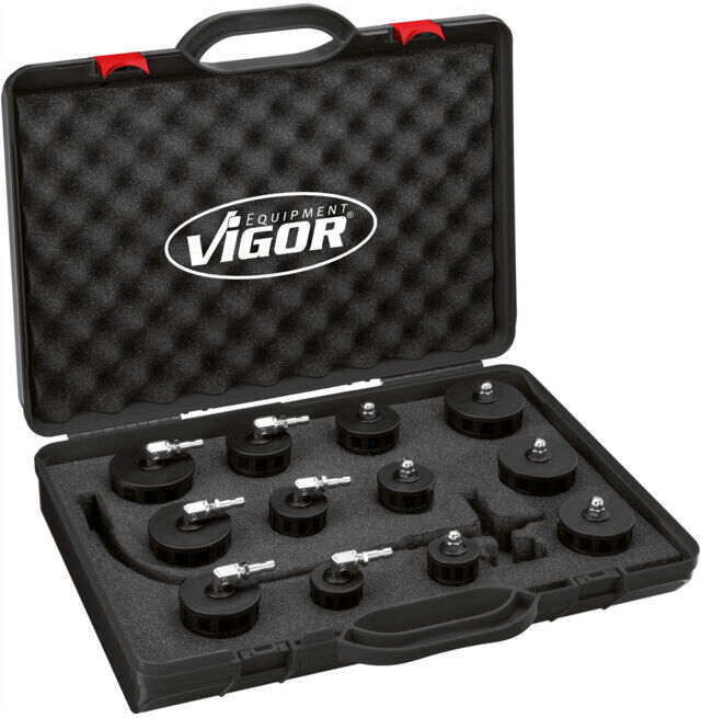VIGOR Kit d’extracteurs Turbosystem pour systèmes à clic V4192, 12 outils (V4192)