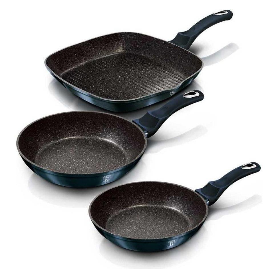 BerlingerHaus Granite frying pan set 3pcs 20/24 / 28CM BH-6140 AQUAMARINE (21180121)