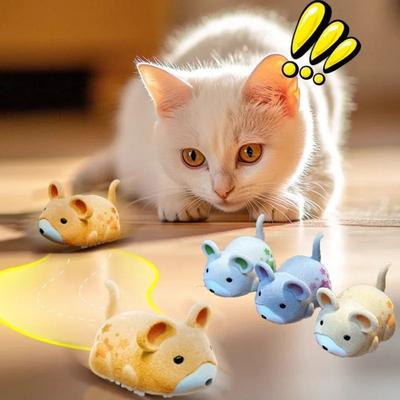 Uplifted Finds Smart Electric Interactive Running Mouse Cat Toy khaki