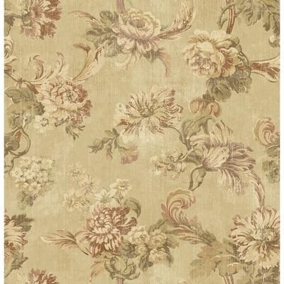 Seabrook Designs Marta Floral Trail Unpasted Wallpaper