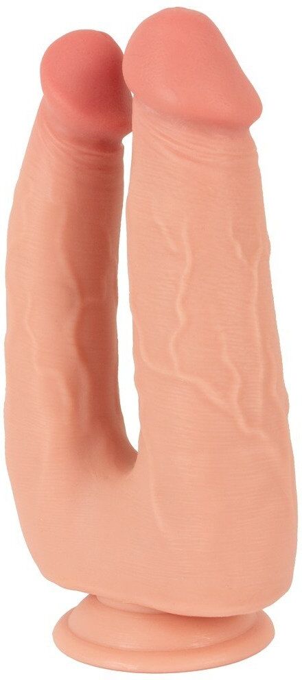 Nature Skin Double gode flexible en silicone doux pour une double pénétration réaliste
