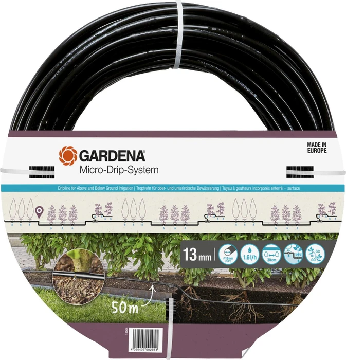 Gardena MDS Tropfrohr 1,6 l/h, ober-/unterirdi Verlegu 50 m