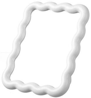 Fusion Finds Portable Foldable Makeup Mirror Cute Corrugated Desktop Vanity Mirror white