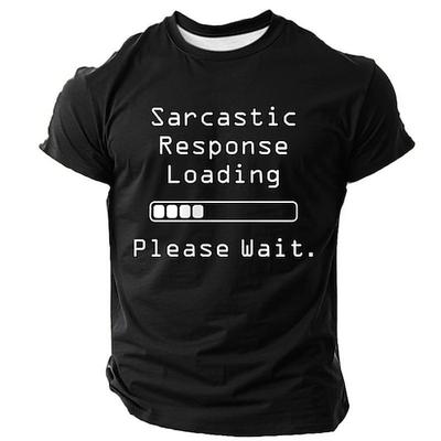Sarkastisches Herren 'Antwort wird geladen bitte warten' Lustiges Grafik T-Shirt