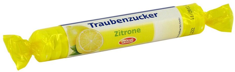 Intact Traubenzucker Zitrone Rolle Tabletten