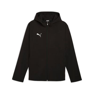 Softshelljacke PUMA "TEAMADDITIONS SOFTSHELL JACKET", Herren, Gr. S, puma schwarz, Trikot, Obermaterial: 100% Polyester, gemustert, regular fit normal, Jacken Softshelljacke, für Fußball und sportliche Aktivitäten, mit Kapuze